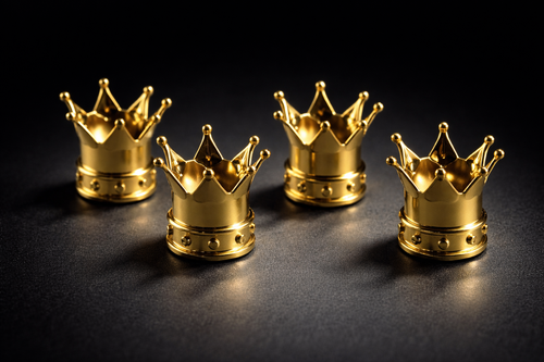 Bouchon de Valve "Crown" x4 / Pour Pneus de Vélo